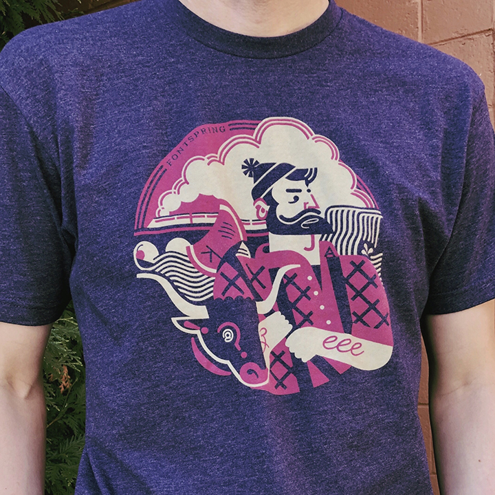 Fontspring’s Paul Bunyan tee