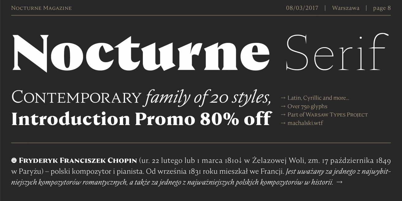 Nocturne Serif Poster