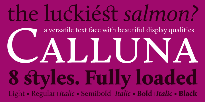Calluna + Calluna Sans Poster